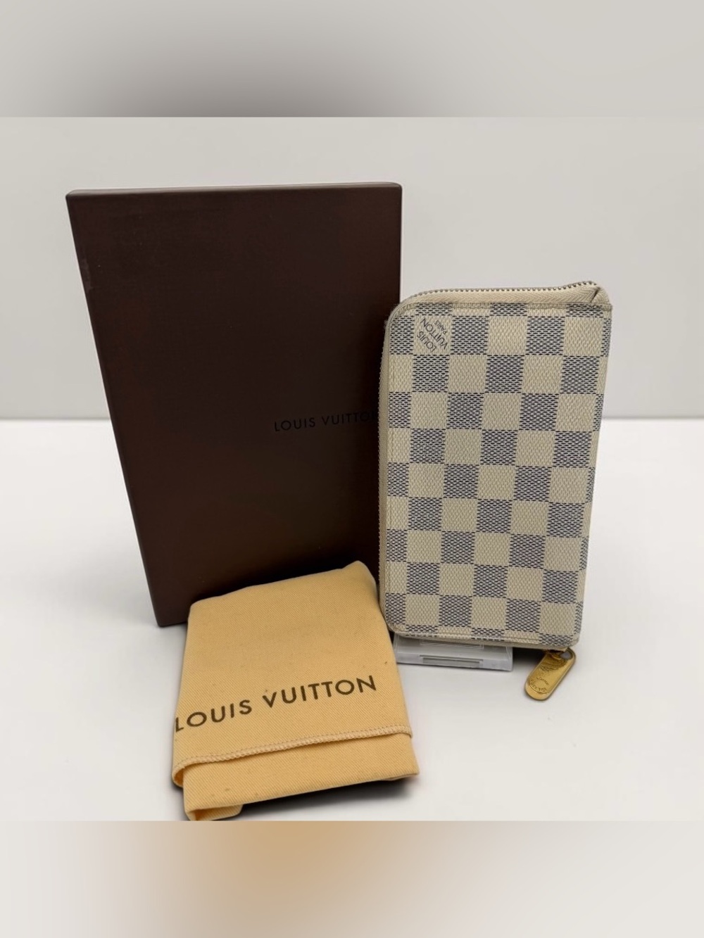 Louis Vuitton Damier Azur Zip Wallet - Compact Long